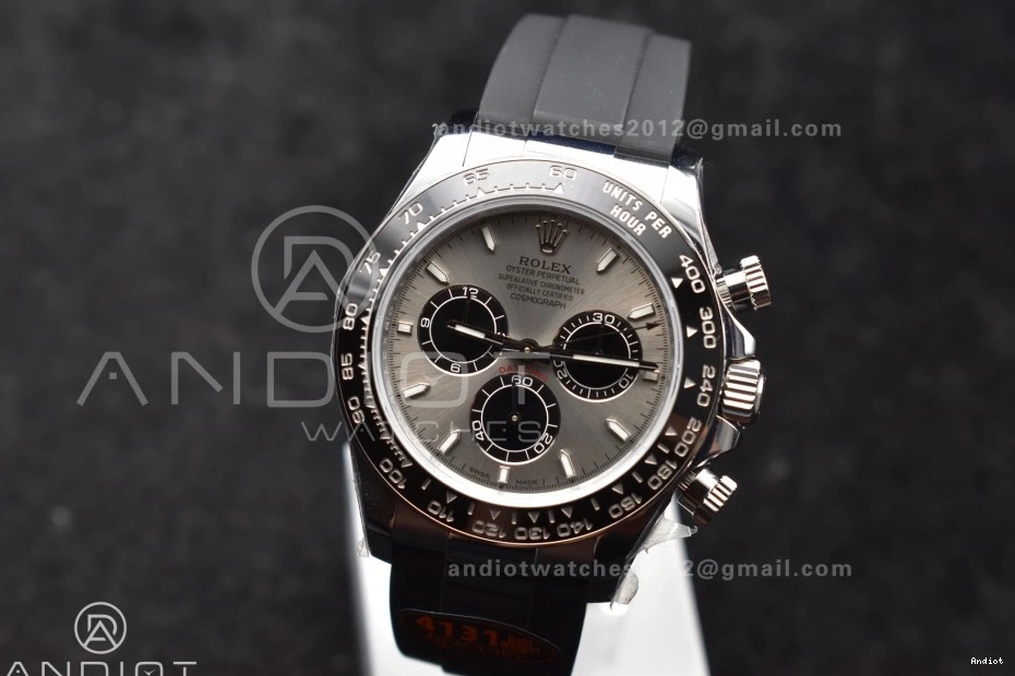 Best Daytona HighPerformance on V6 1:1 Dial SH4131 (Weighted) 811 Strap QF Gray Edition Oysterflex Black 126519 0815